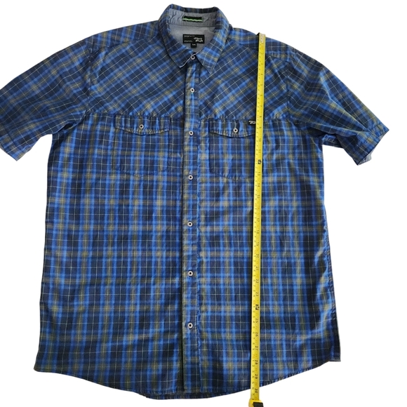 CHLOROPHYLLE Plaid Outdoor Shirt Short Sleeve Button-Up xl - Picture 11 of 12
